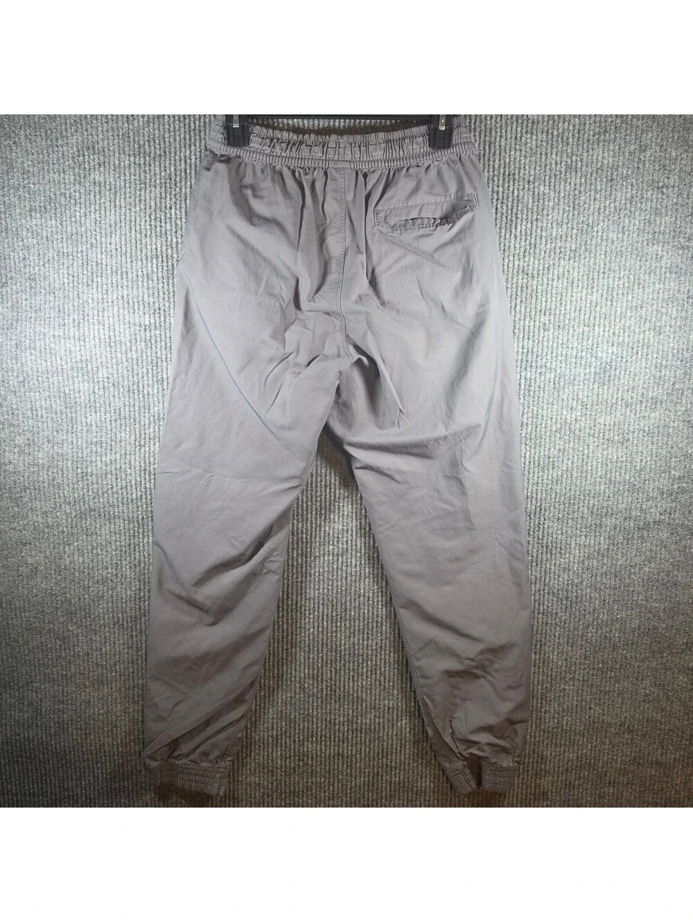 Nike Sportswear Woven Jogger Pants Mens Gray Embroidered Swoosh Drawstring